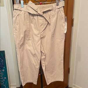 🦃🦃🦃3 for 12$🦃🦃🦃Beige Tie-Waist Pants-Large